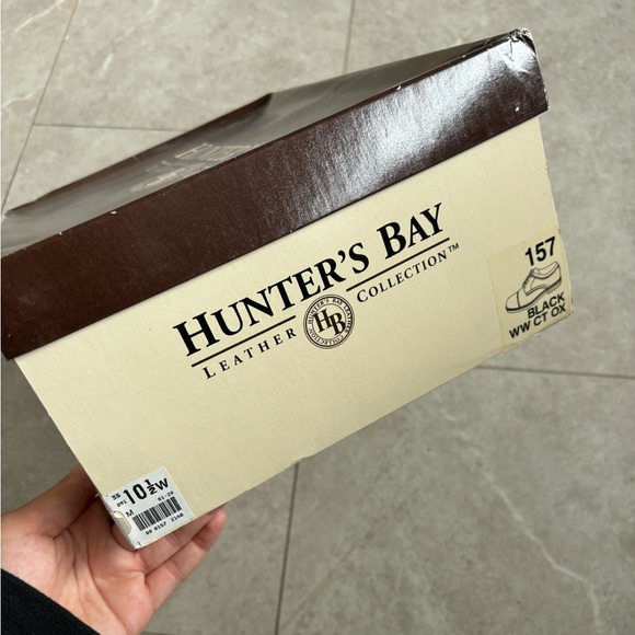 Never worn Black Leather Hunter Bay Men’s Shoes - Picture 5 of 5